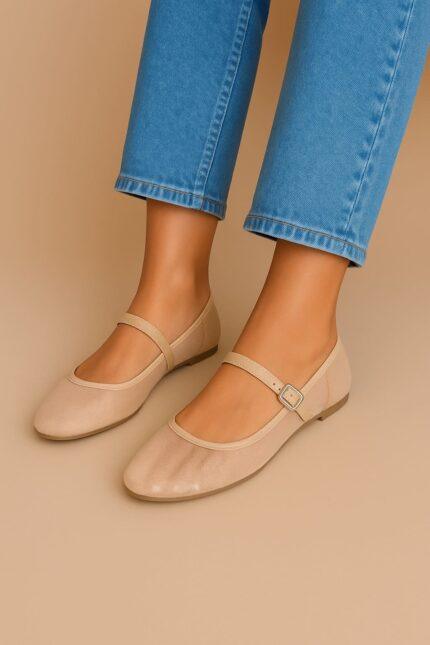 Ballerines beige femme confortables et élégantes pour un style discret au quotidien