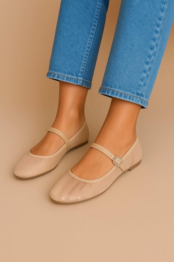 Ballerines beige femme confortables et élégantes pour un style discret au quotidien